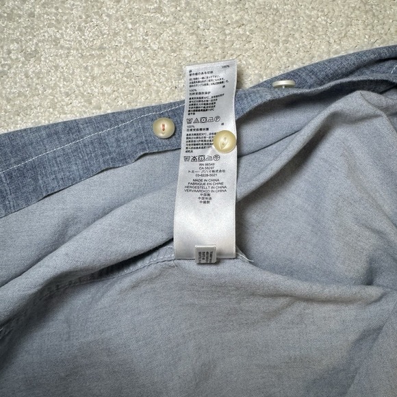 Men's Tommy Bahama Button‎ Down Shirt Small Chambray Hula Girl Vacation Resort - Picture 8 of 9